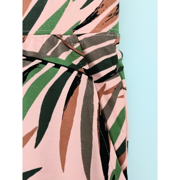 Denim & Co Beach Pants Women's Size M Palm Print Jersey Pull-On Pockets Preowned - Picture 7 of 12